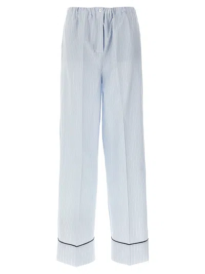 Prada Striped Pants Light Blue