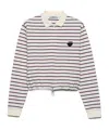 Prada Striped Piqué Polo Shirt