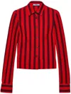 Prada Straight Button Down Top In Red