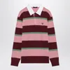Prada Striped Silk And Cotton Polo Shirt