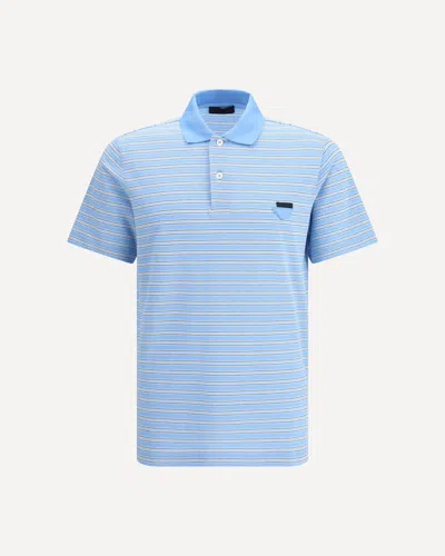 PRADA STRIPED POLO SWEATER