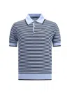Prada Striped Polo Sweater In Pattern