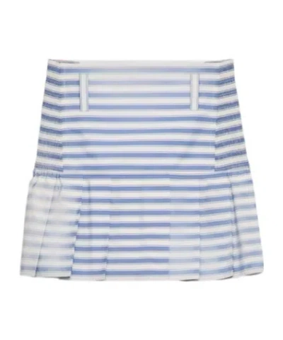 PRADA STRIPED POPLIN MINISKIRT