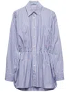 Prada Striped Shirt Shirt And Blouse Multicolor In Blue