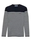 Prada Gestreifter Pullover Aus Wolle In Black