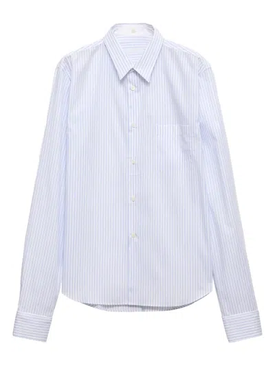 Prada Striped Shirt In White