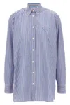 Prada Striped Shirt In Blue