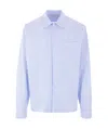 Prada Triangle Logo Shirt In Blue