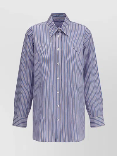 PRADA EMBROIDERED COTTON SHIRT
