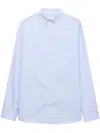 Prada Striped Cotton Shirt In Multi