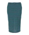 Prada Sheath Midi Skirt In Blue