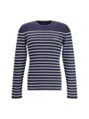 Prada Men Striped Sweater In Blue
