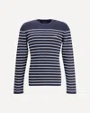 Prada Men Striped Sweater In Blue