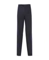 Prada Striped Tailored Trousers In Blue