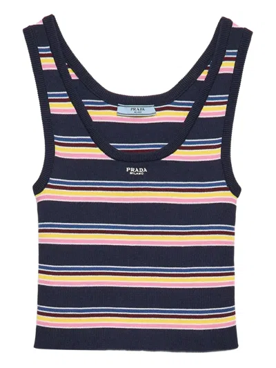 PRADA STRIPED TANK TOP