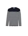 Prada Gestreifter Pullover Aus Wolle In Blue