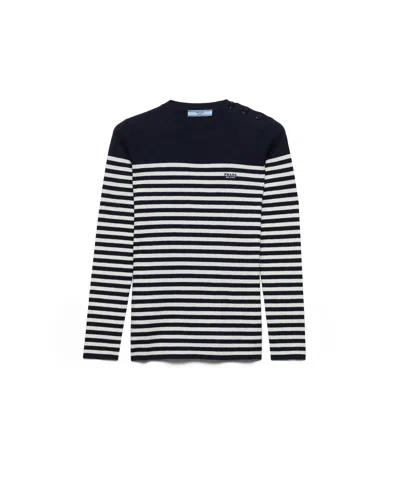 PRADA STRIPED WOOL SWEATER