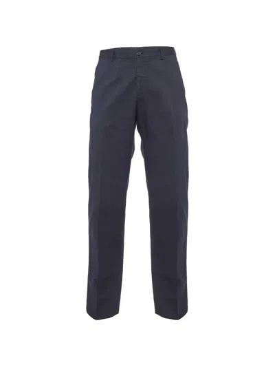 Pre-owned Prada Stripe-pattern Trousers In Blue