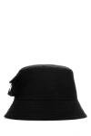 Prada Black Re-nylon Bucket Hat In Black