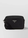 Prada Rectangular Nylon And Leather Crossbody Bag