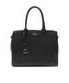 Prada Structured Leather Tote Bag In Black