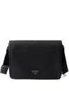 Prada Textured Leather Messenger Bag