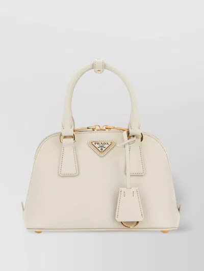 Prada Structured Shape Top Handles Gold-tone Hardware