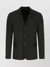 Prada Structured Silk Blazer With Notch Lapel In Black