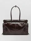 Prada Structured Tote Bag Smooth Leather Handles