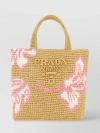 PRADA STRUCTURED TWO-TONE TOTE WITH TOP HANDLE