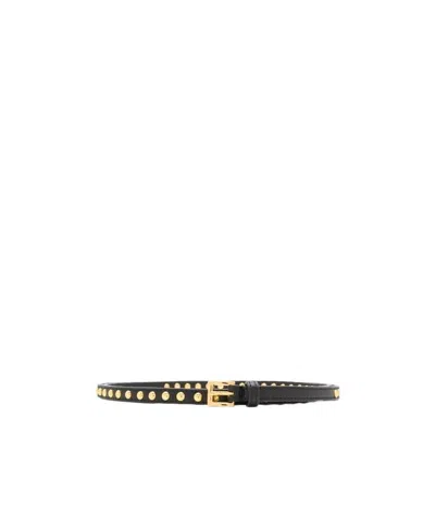 Prada Stud Detail Belt In Black