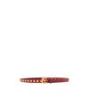 Prada Stud Detail Belt In Red