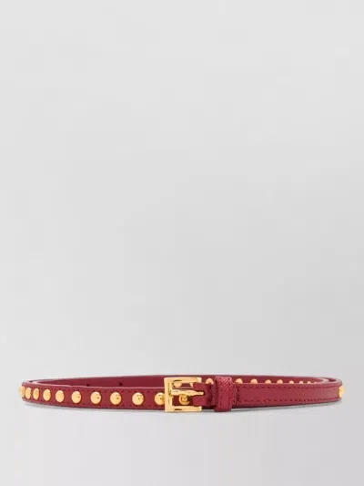 Prada Stud Embellished Textured Leather Adjustable Belt In Multi