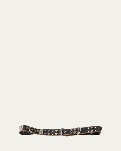 Prada Studded Calf Leather Belt