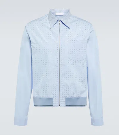 Prada Blouson Aus Baumwolle In Blue
