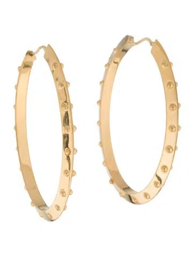 Pre-owned Prada Studded Hoop Earrings In Multi