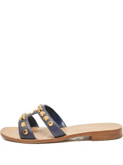 Pre-owned Prada Studded Leather Sandals