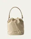 Prada Re-nylon Mini-bag With Studs In F0f24 Deserto