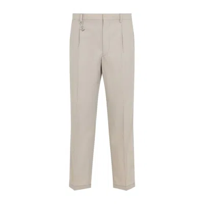 Prada Stylish Regular Fit Cotton Trousers For Men - Ss26 In Neutral