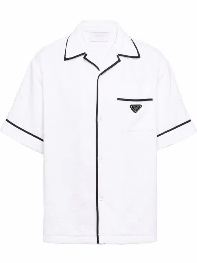 Prada Stylish White Cotton Men's Shirt