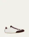 Prada Suede And Leather Low-top Sneakers In Multi