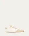 Prada Suede And Leather Low-top Sneakers In White