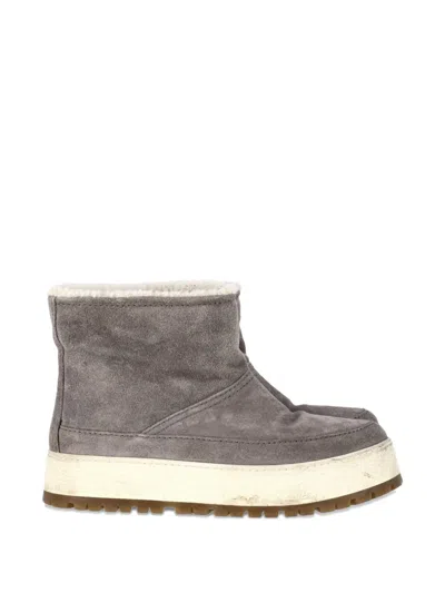 Pre-owned Prada Suede Ankle Boots In Gray