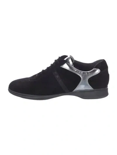 Pre-owned Prada Suede Athletic Sneakers In Black