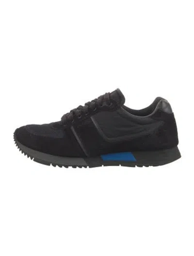 Pre-owned Prada Suede Athletic Sneakers In Blue