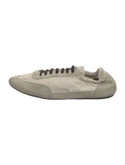 Pre-owned Prada Suede Athletic Sneakers In Neutral