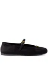 Prada Women Nappa Leather Ballerinas In Black