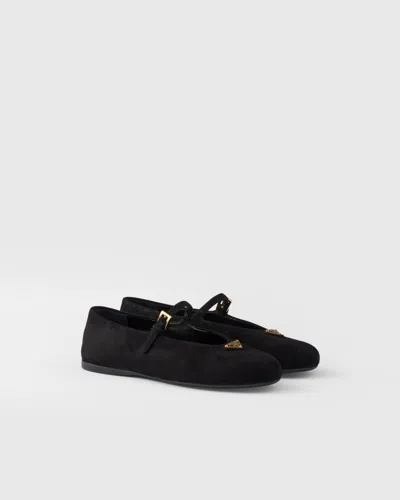 PRADA BALLERINAS AUS WILDLEDER