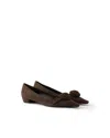 Prada Suede Ballerinas In Multi