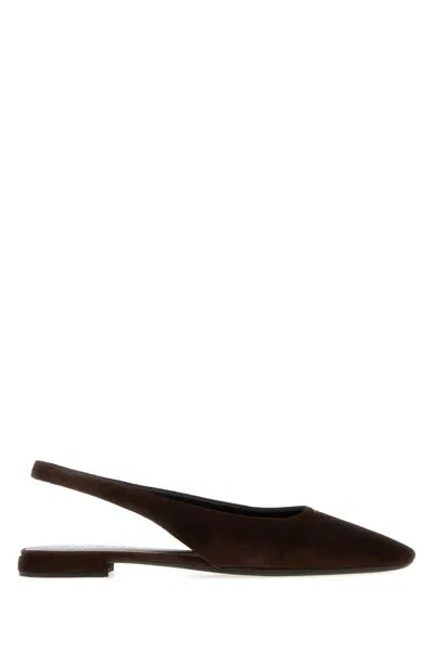 Prada Suede Ballerinas For Women In Black